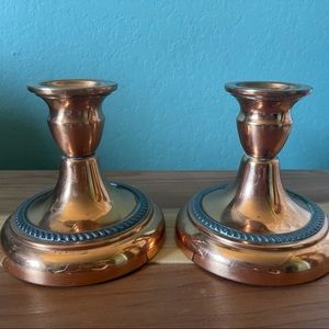 Candle holders Copper Set Of  Two
